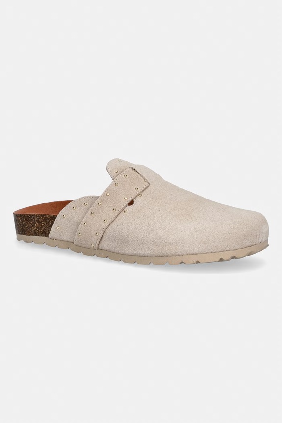 Verbenas σαγιονάρες γυναικεία σουέτ mules ROE SERRAJE TACHAS μπεζ 3302400041.CRUDO