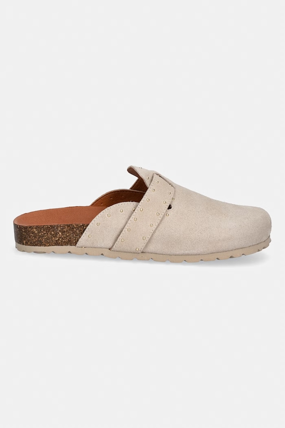 Verbenas σαγιονάρες γυναικεία σουέτ mules ROE SERRAJE TACHAS 3302400041.CRUDO μπεζ SS26