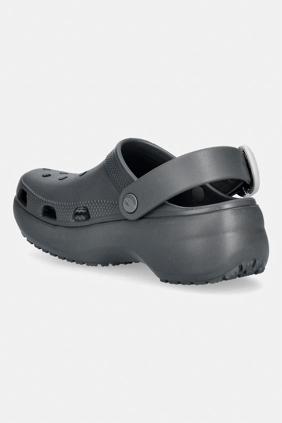 Obuwie Crocs klapki na platformie damskie Classic Platform Buckle Clog 213230.0YK szary