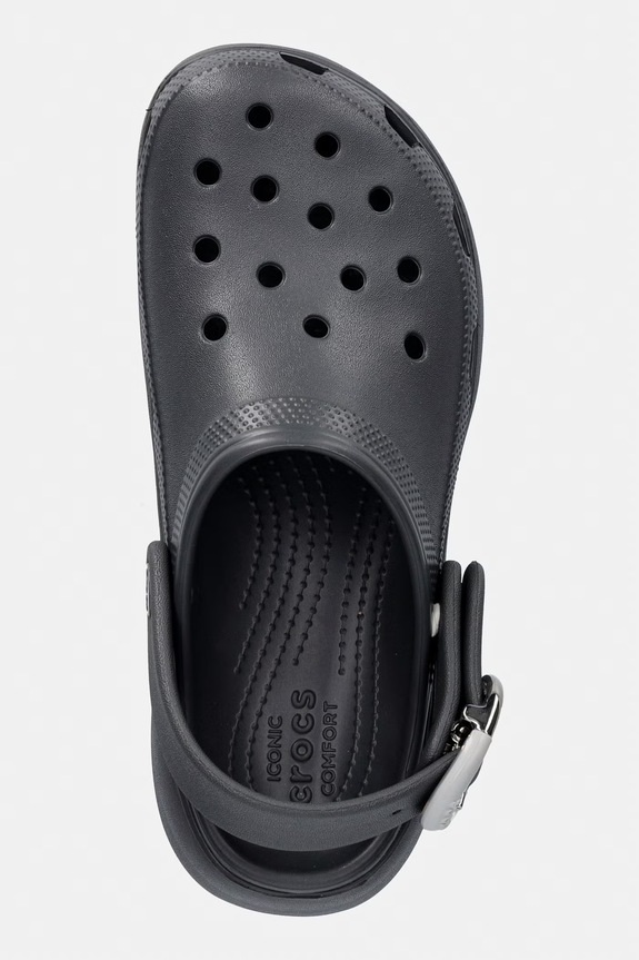 Crocs klapki na platformie damskie Classic Platform Buckle Clog szary 213230.0YK