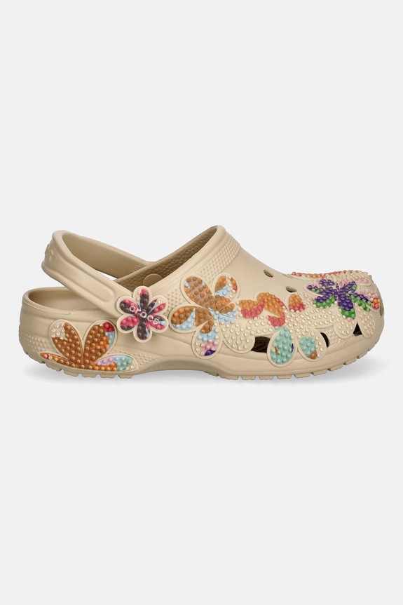 Obuwie Crocs klapki damskie Classic Summer Beaded Clog 213237.205 beżowy