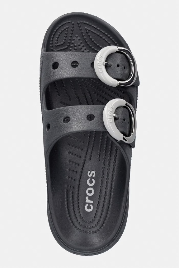 Crocs klapki na platformie damskie Saturday Platform Dipped Buckle Sandal szary 213246.0YK