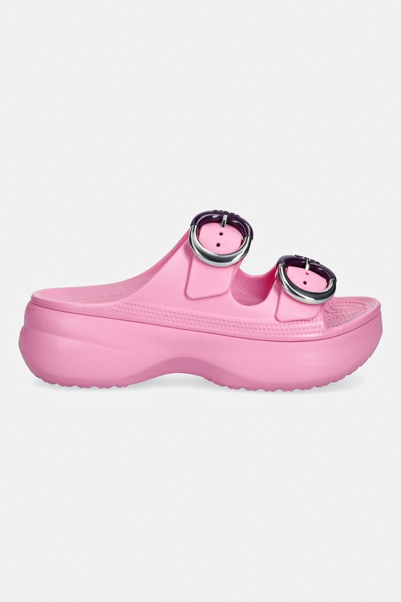 Crocs klapki na platformie damskie Saturday Platform Dipped Buckle Sandal 213246.669 różowy SS26