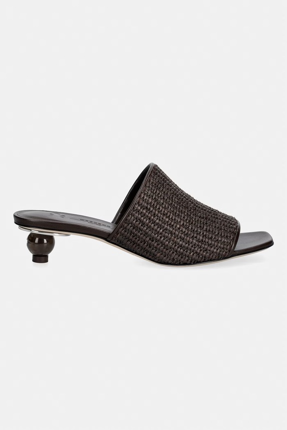 Weekend Max Mara šľapky na nízkom podpätku dámske Wkafiesta 2615521035600.DBROWN hnedá SS26