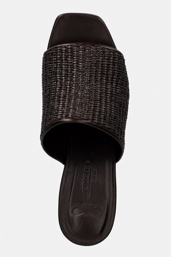 Weekend Max Mara šľapky na nízkom podpätku dámske Wkafiesta hnedá 2615521035600.DBROWN