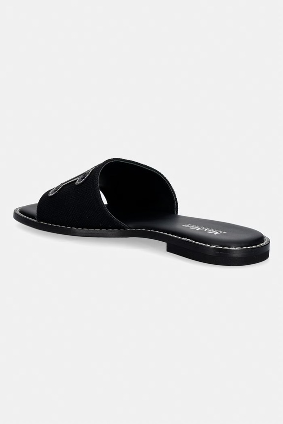 Obuwie Max Mara Beachwear klapki na płaskim obcasie damskie Bchcaucaso 2616521039600.BLACK czarny