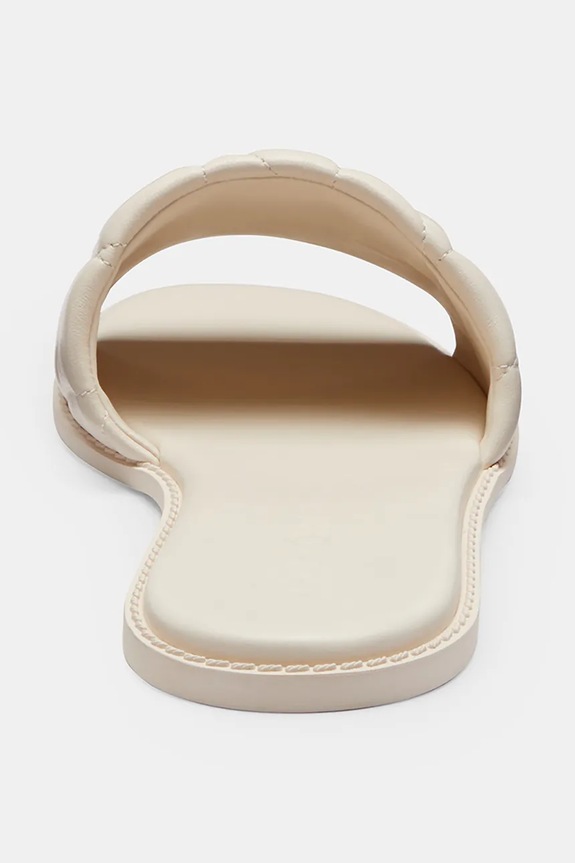 Obuv Coach šľapky na plochom podpätku dámske kožené Holly Quilted Leather Sandal CEF42.CHK biela