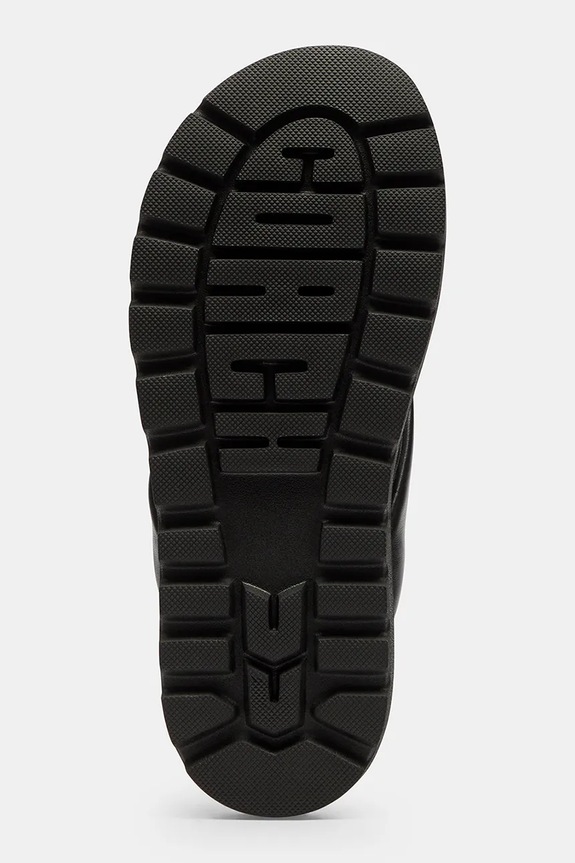 Coach șlapi pentru femei, din piele Brynn Leather Thong Sandal CEF54.BLK negru