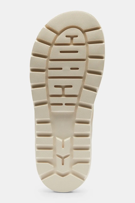 Coach șlapi pentru femei, din piele Brynn Leather Thong Sandal CEF54.CHK alb