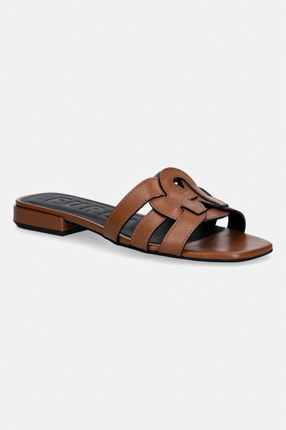 Furla papuci pentru femei, din piele Summer maro YL22SUM.Y62000.03B00