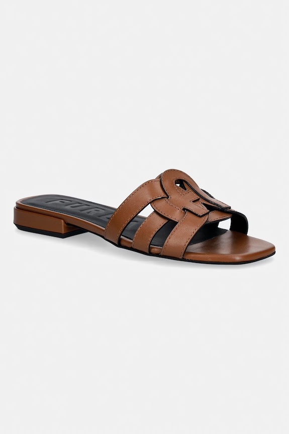 Furla papuci pentru femei, din piele Summer maro YL22SUM.Y62000.03B00