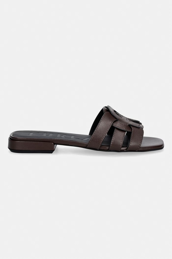 Furla papuci pentru femei, din piele Summer YL22SUM.Y62000.2460S maro SS26