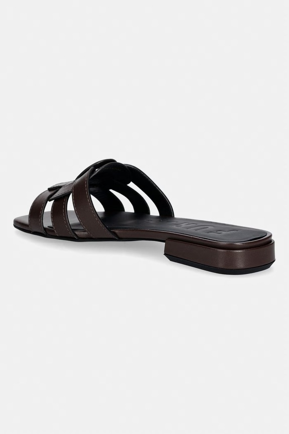 Încălțăminte Furla papuci pentru femei, din piele Summer YL22SUM.Y62000.2460S maro