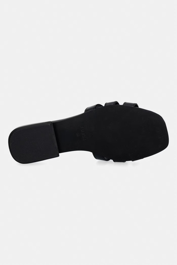 Furla papuci pentru femei, din piele Summer YL22SUM.Y62000.O6000 negru