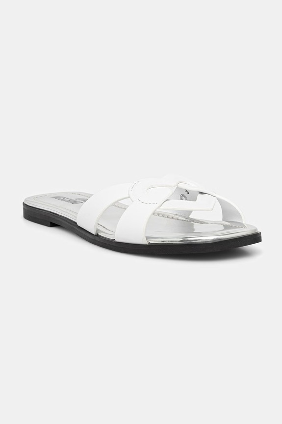 Love Moschino Σαγιονάρες Γυναικεία δερμάτινες λευκό JA28092G0OIAX100