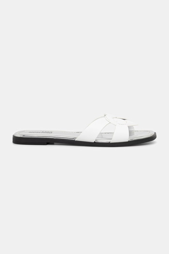 Love Moschino Σαγιονάρες Γυναικεία δερμάτινες JA28092G0OIAX100 λευκό SS26
