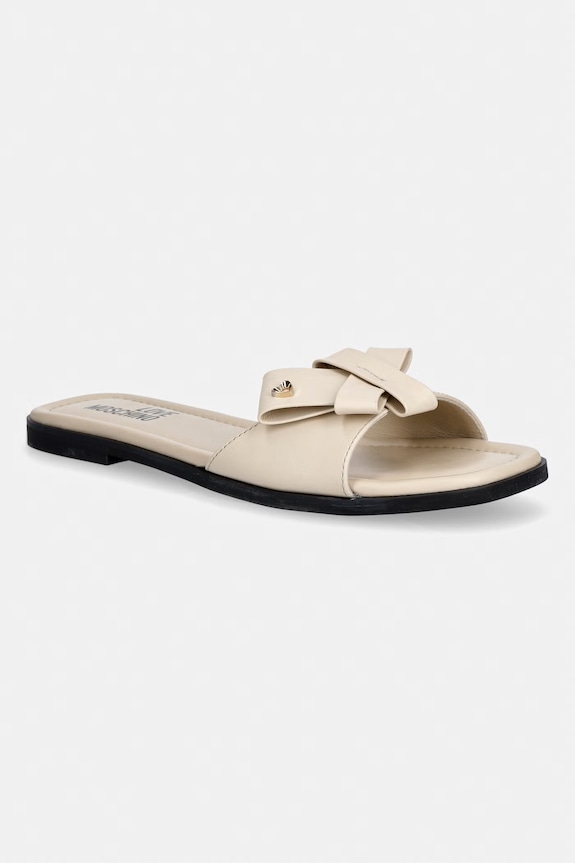 Love Moschino papucs női bőr bézs JA28142G0OIE0110