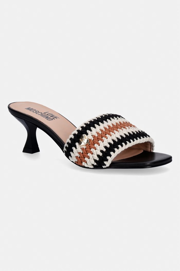 Love Moschino Papucs alacsony sarkú női fekete JA28225G0OJQA00A