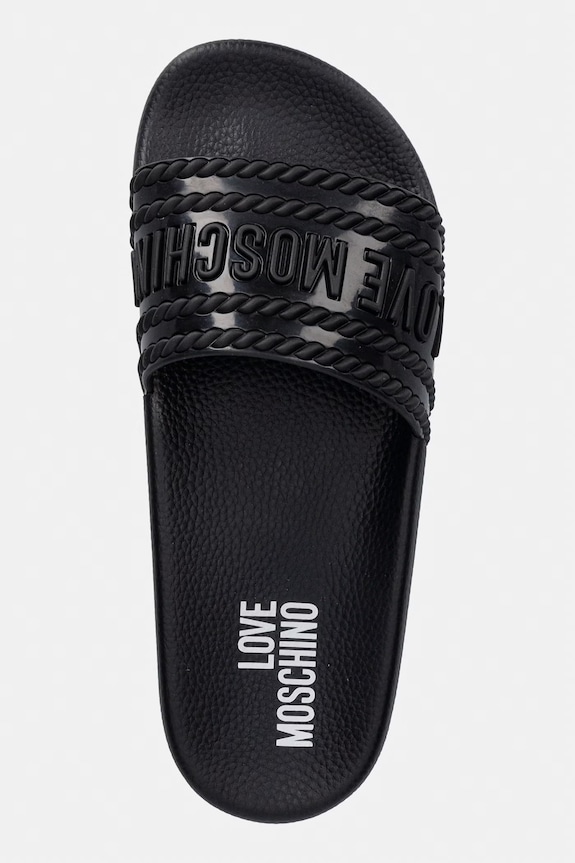 Love Moschino klapki basenowe damskie czarny JA28342G0OI22000