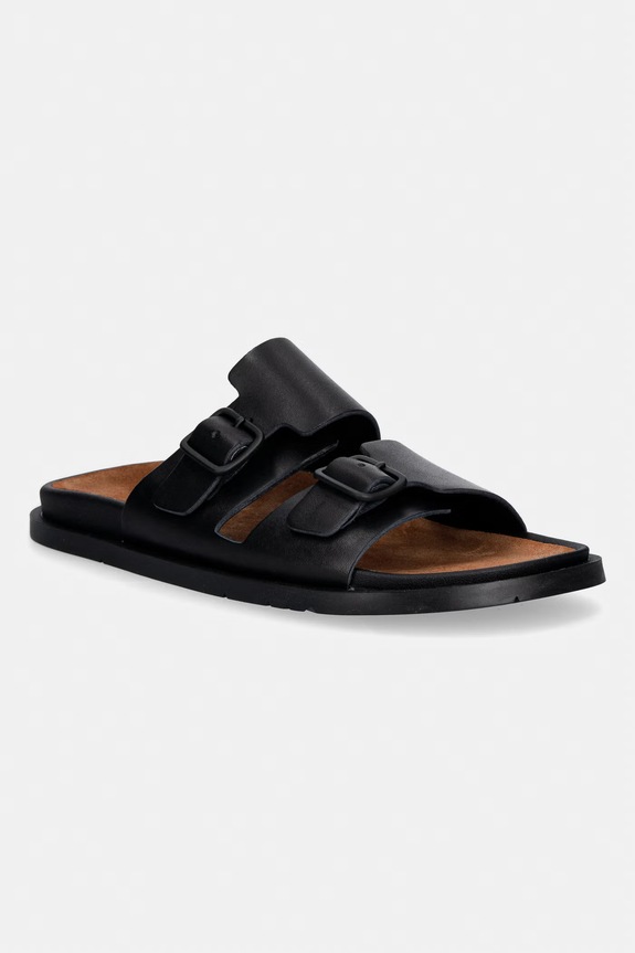 Camper klapki damskie skórzane Lluc Sandal czarny K201881.001