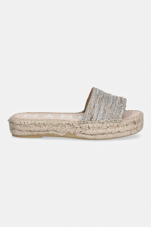 Manebi klapki damskie Gold Espadrilles Sandals H.3.1.DS złoty SS26