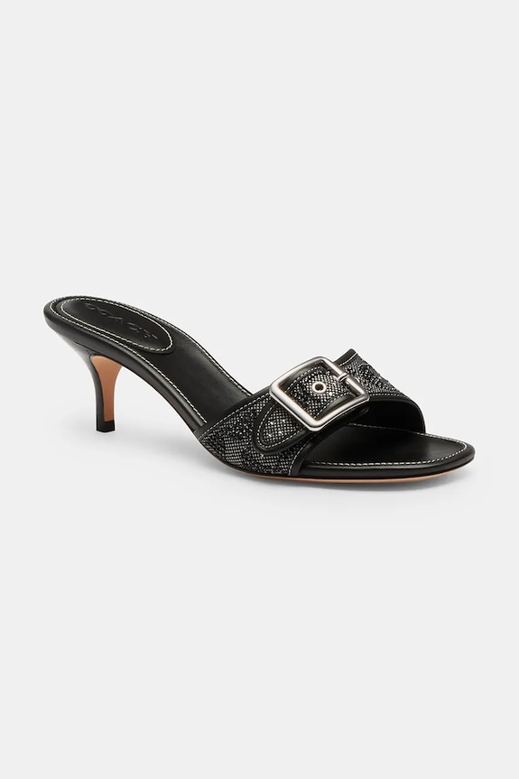 Coach papuci cu toc cui pentru femei, din piele MARGOT CCM11.BLK negru SS26