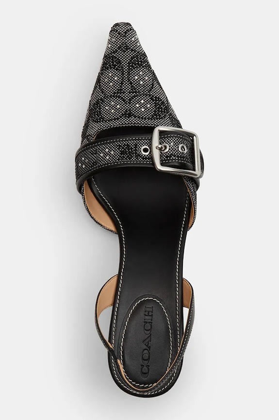 Coach stiletto din piele negru CCV94.BLK