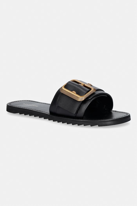 AllSaints sandále dámske kožené Ella Slider čierna W123FE