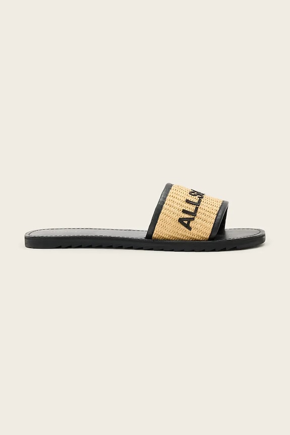 AllSaints sandale pentru femei, din piele Hoxton Slider negru W121FE.NAT