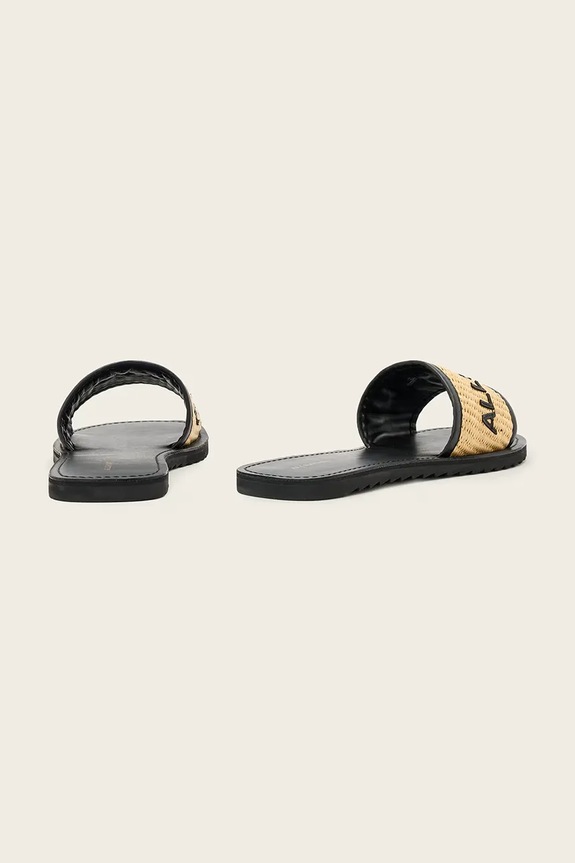 Încălțăminte AllSaints sandale pentru femei, din piele Hoxton Slider W121FE.NAT negru