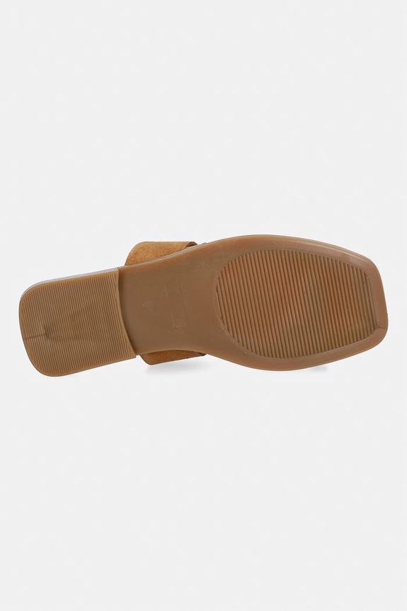 Steve Madden șlapi pentru femei, din piele întoarsă Ellaina 11005471.215 maro