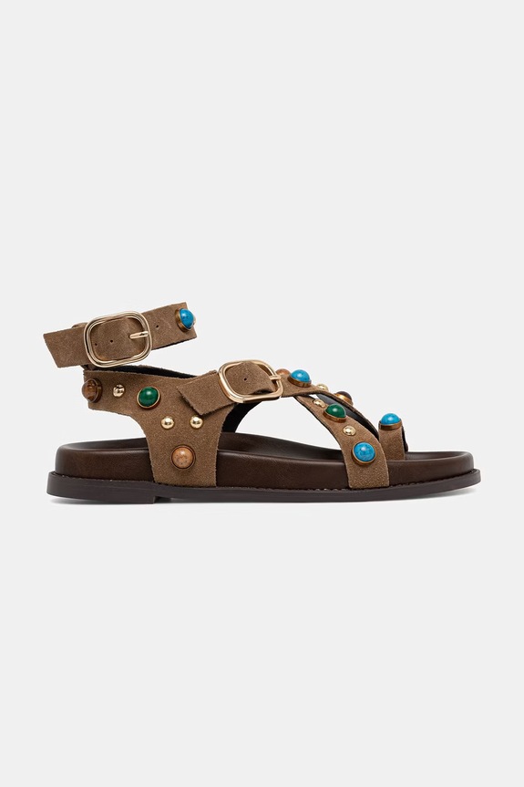 Steve Madden сандали дамски от велур Linear 11005515.275 бежов SS26