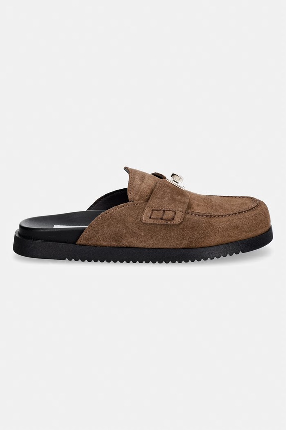 Steve Madden papuci de damă din piele întoarsă Megg 11005393.275 maro SS26
