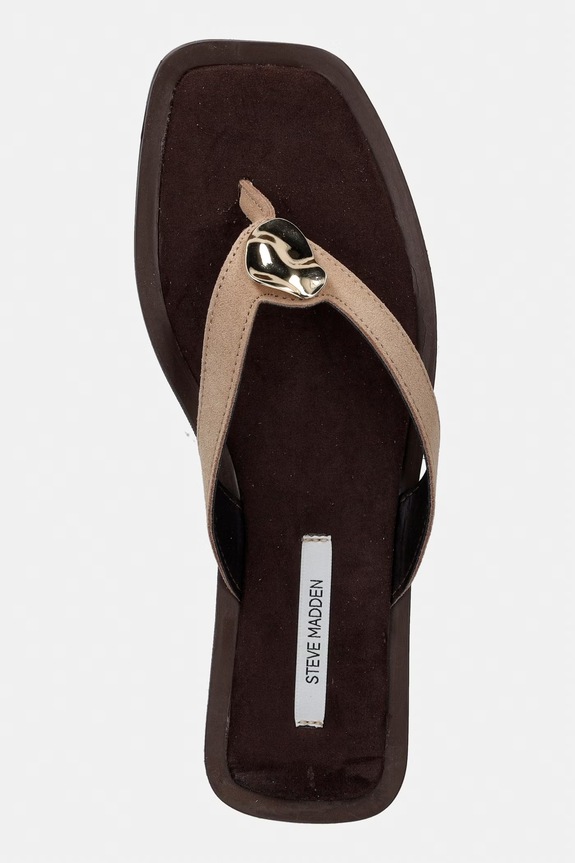 Steve Madden șlapi pentru femei, din piele întoarsă Meira bej 11005377.295