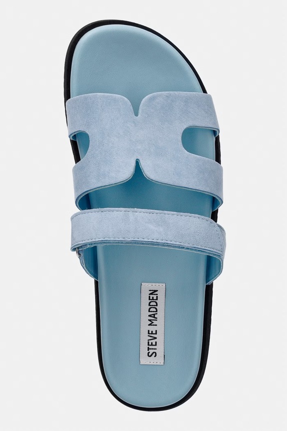 Steve Madden šľapky dámske nubukové Missile modrá 11003028.455