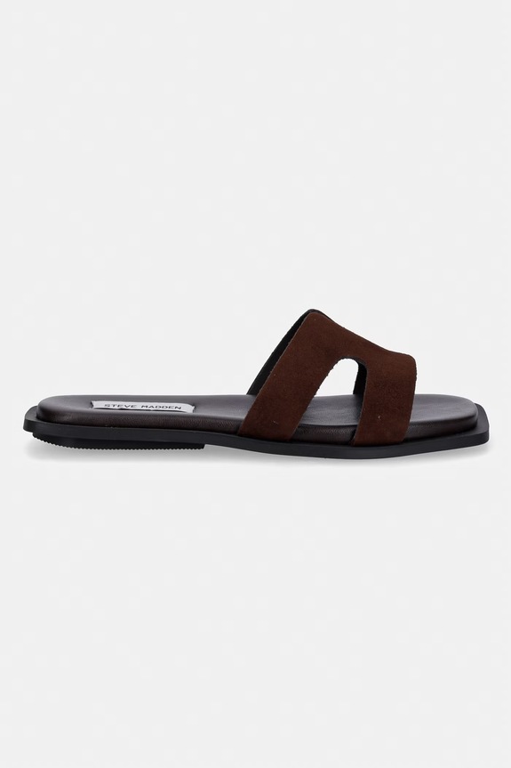 Steve Madden klapki damskie zamszowe Sofia 11003523.DBS brązowy SS26