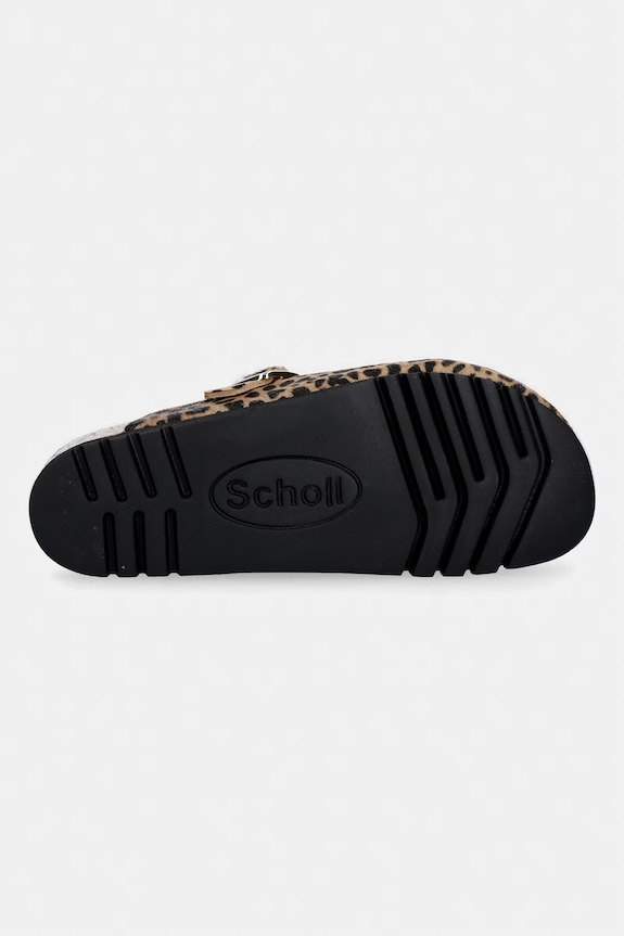 Scholl pantofle dámské kožené FAE F321801850 hnědá