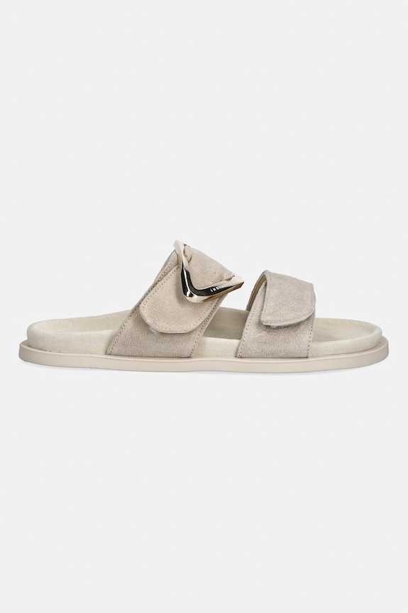 Inuikii klapki damskie zamszowe Dreamer Buckle 1004.003.0661.030 beżowy SS26