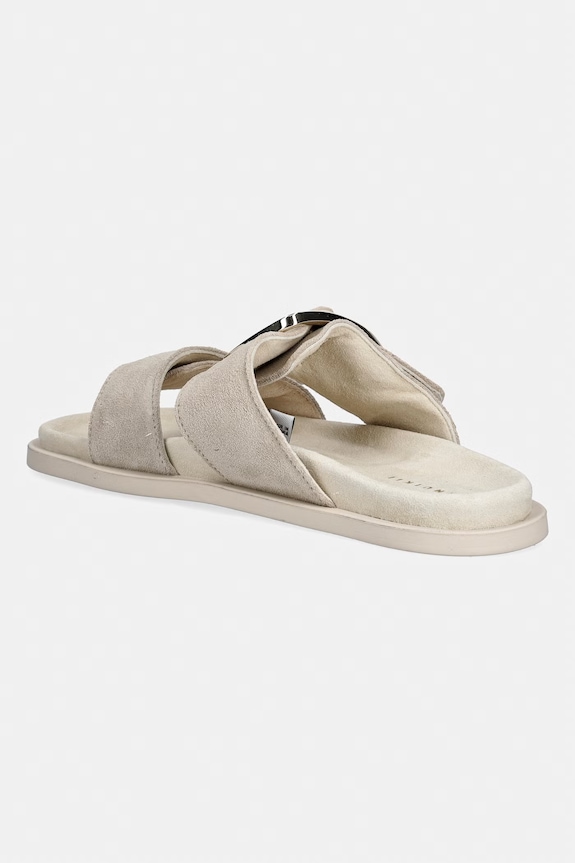 Obuwie Inuikii klapki damskie zamszowe Dreamer Buckle 1004.003.0661.030 beżowy