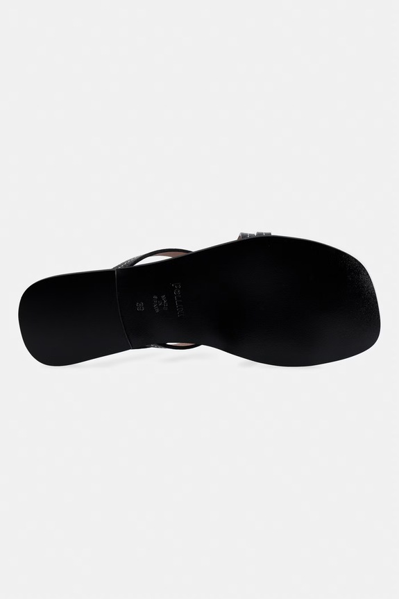 Pollini șlapi pentru femei, din piele SA28261G0OTD0000 negru