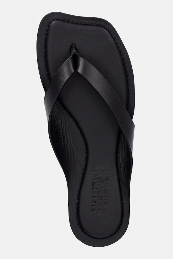 MM6 Maison Margiela σαγιονάρες δίχαλες Γυναικείες δερμάτινες μαύρο S66WP0119.P7702