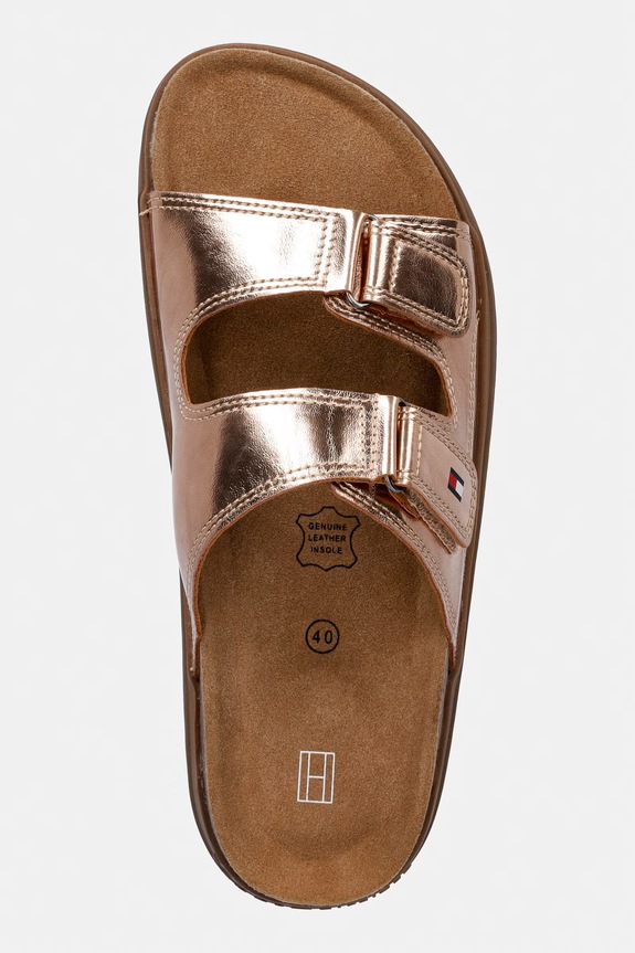 Tommy Hilfiger ciabatte slide per bambini marrone T3A2.34311