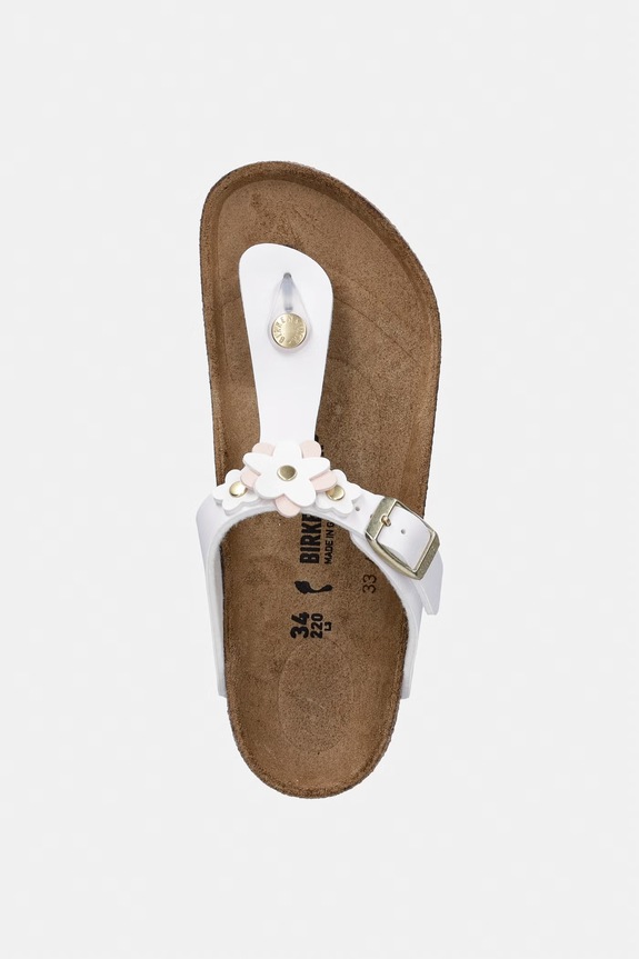 Birkenstock japanke za djecu Gizeh Kids Flowers BF bijela 1029532.34.35
