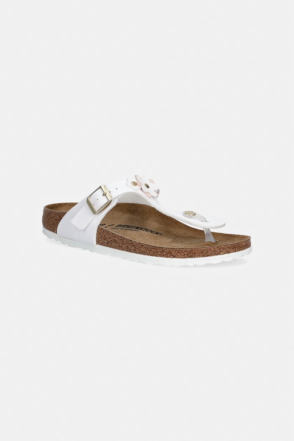 Birkenstock șlapi copii Gizeh Kids Flowers BF sintetic alb 1029532.36.39
