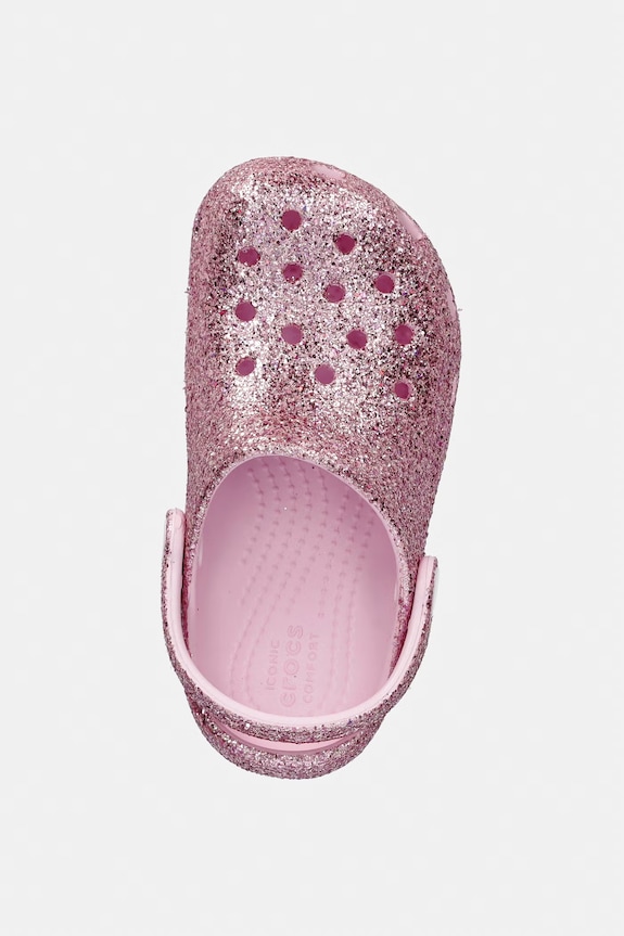 Detské šľapky Crocs CLASSIC CHUNKY GLITTER CLOG K ružová 211939.CROCS.CLASSIC.CH