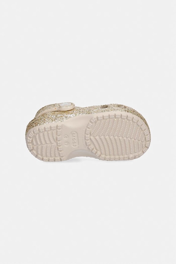 Detské šľapky Crocs CLASSIC CHUNKY GLITTER CLOG T 211940.CROCS.CLASSIC.CH zlatá