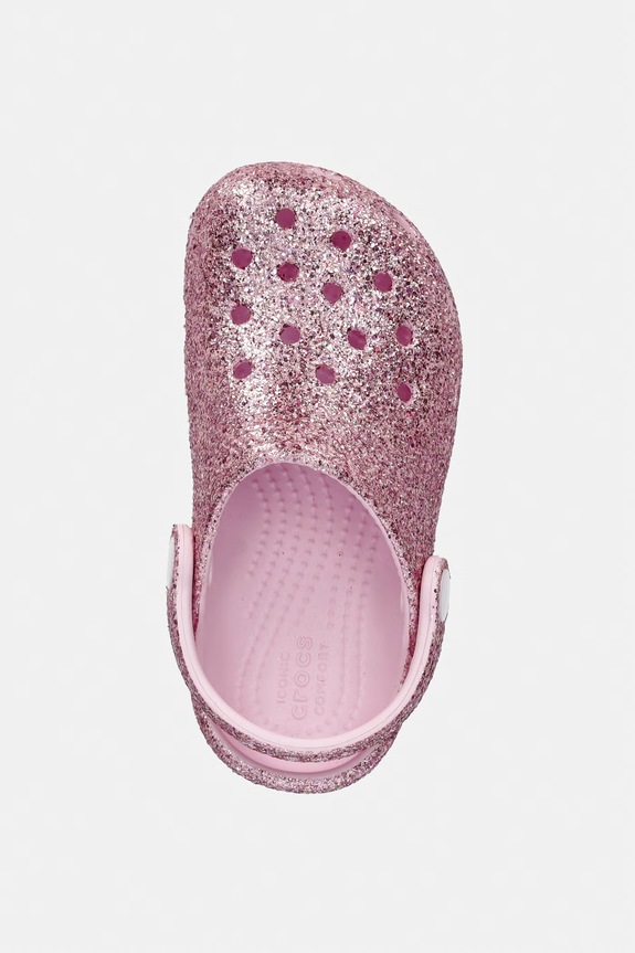 Detské šľapky Crocs CLASSIC CHUNKY GLITTER CLOG T ružová 211940.CROCS.CLASSIC.CH