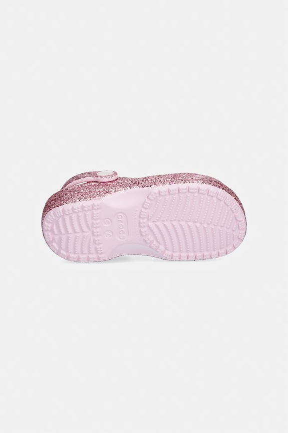 Detské šľapky Crocs CLASSIC CHUNKY GLITTER CLOG T 211940.CROCS.CLASSIC.CH ružová