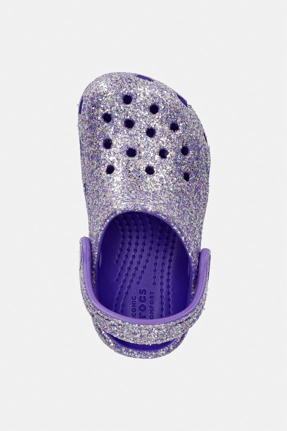 Detské šľapky Crocs CLASSIC FANTASY GLITTER CLOG T fialová 212562.CROCS.CLASSIC.FA