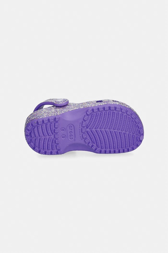 Detské šľapky Crocs CLASSIC FANTASY GLITTER CLOG T 212562.CROCS.CLASSIC.FA fialová